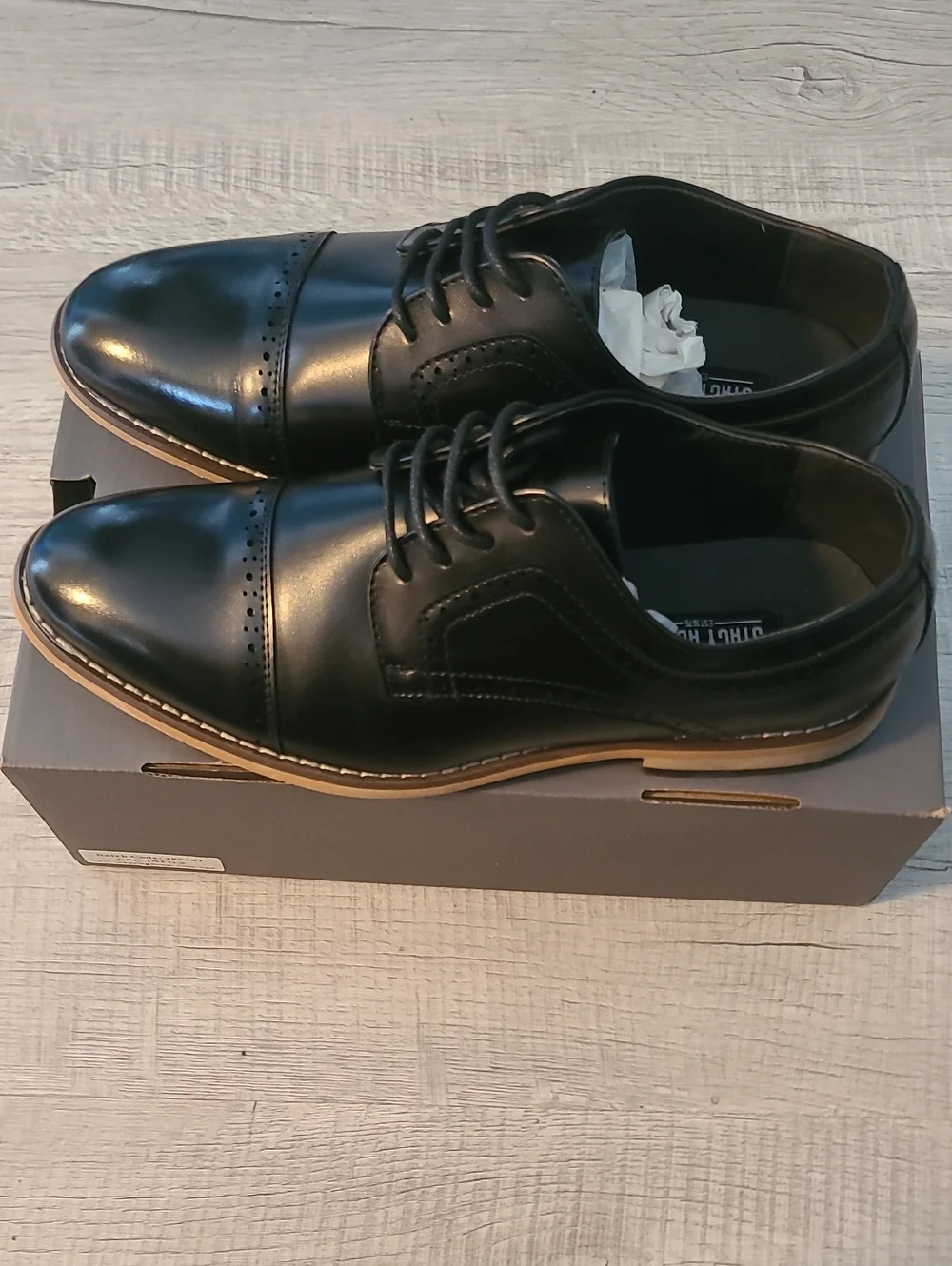 Stacy Adams Boys Black Dress Oxfords
